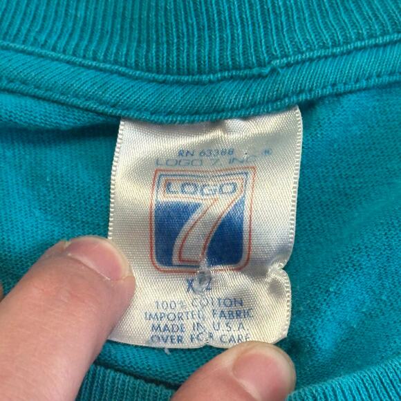 Florida Marlins Shirt Logo 7 Vintage Baseball MLB Blue Mens XL 90s Tee USA 1994 - Picture 4 of 10